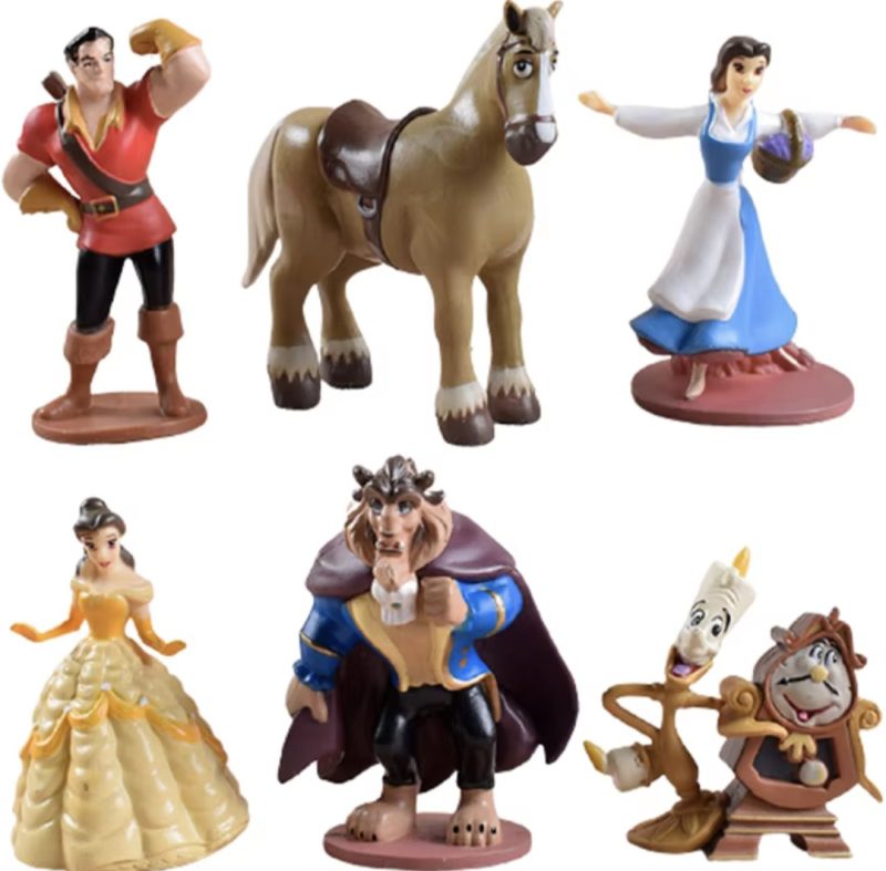 Set 6 Figurine Frumoasa Si Bestia, 10-12 cm