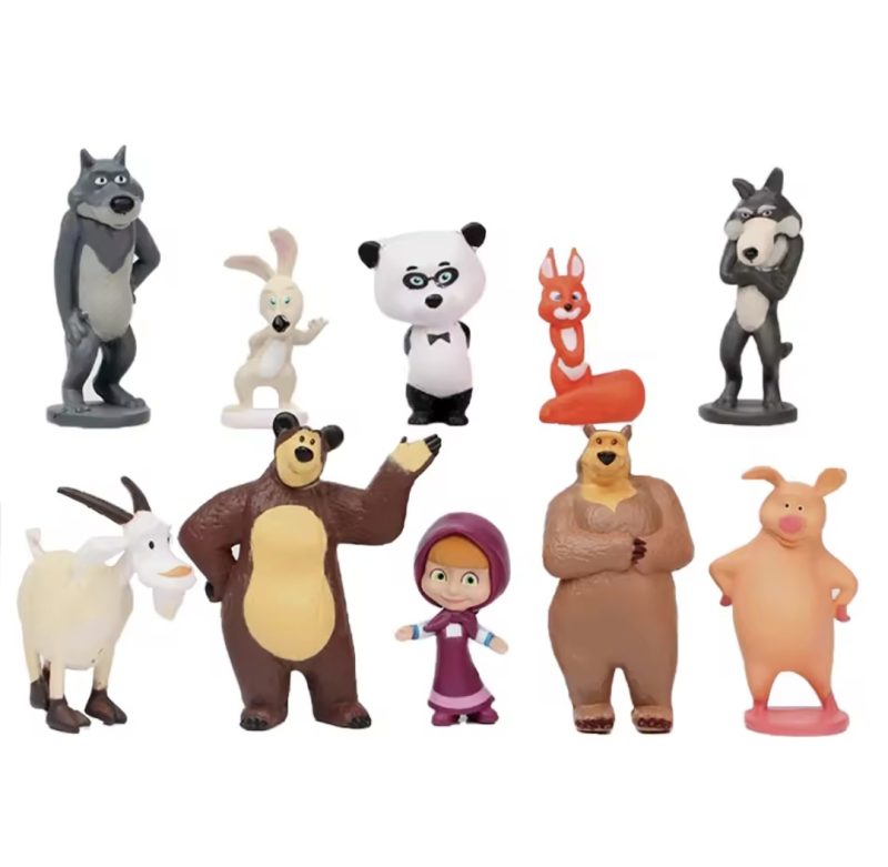 Set 10 Figurine Masha Si Ursul, 6 cm